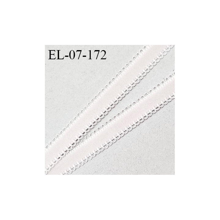 Elastique picot lingerie 7 mm couleur rose très pâle grande marque fabriqué en France largeur 7 mm prix au mètre