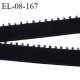 Elastique picot 8 mm haut de gamme couleur noir doux au toucher largeur 8 mm prix au mètre