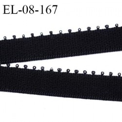Elastique picot 8 mm haut de gamme couleur noir doux au toucher largeur 8 mm prix au mètre