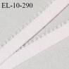 Elastique lingerie 10 mm picot haut de gamme couleur rose pâle fabriqué en France largeur 10 mm allongement +130% prix au mètre