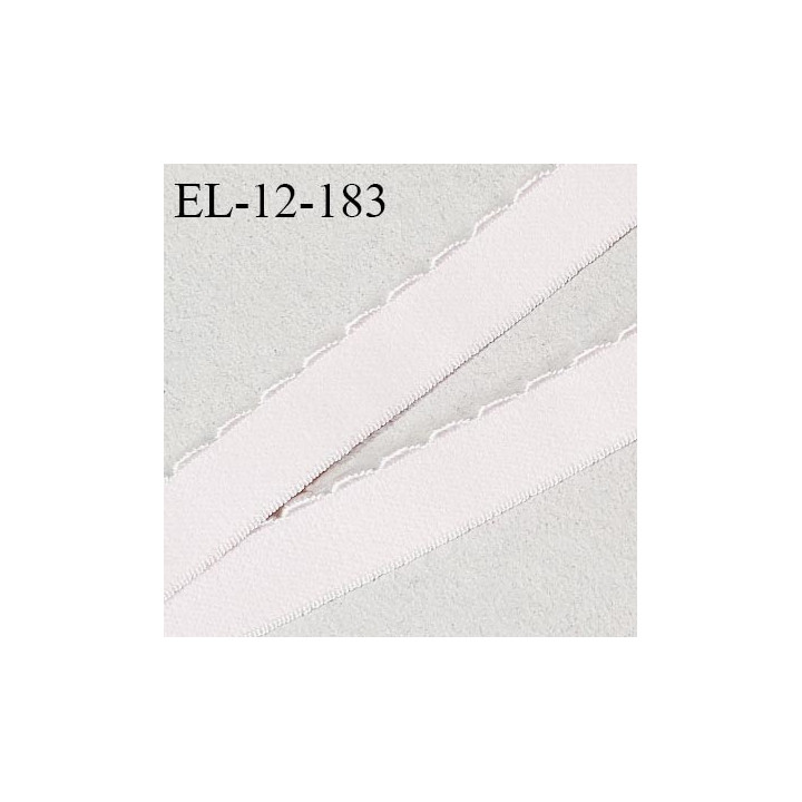 Elastique picot 12 mm lingerie couleur rose pâle largeur 12 mm haut de gamme fabriqué en France prix au mètre