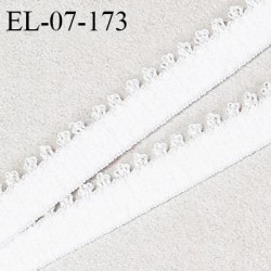 Elastique picot 7 mm lingerie couleur blanc largeur 7 mm haut de gamme fabriqué en France pour une grande marque prix au mètre