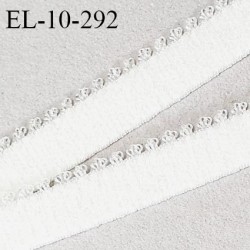 Elastique lingerie 10 mm picot haut de gamme couleur écru fabriqué en France largeur 10 mm allongement +130% prix au mètre