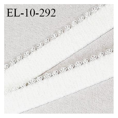 Elastique lingerie 10 mm picot haut de gamme couleur écru fabriqué en France largeur 10 mm allongement +130% prix au mètre
