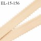 Elastique picot 15 mm couleur beige sable haut de gamme superbe avec picots de chaque côté bonne élasticité prix au mètre
