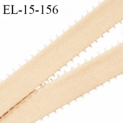 Elastique picot 15 mm couleur beige sable haut de gamme superbe avec picots de chaque côté bonne élasticité prix au mètre