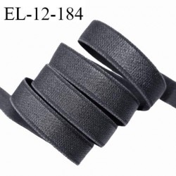 Elastique 12 mm lingerie haut de gamme couleur gris brillant largeur 12 mm bonne élasticité prix au mètre