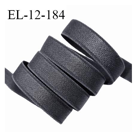 Elastique 12 mm lingerie haut de gamme couleur gris brillant largeur 12 mm bonne élasticité prix au mètre
