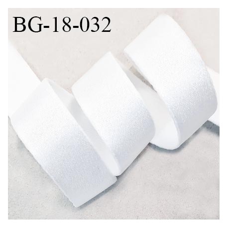 Devant bretelle 18 mm en polyamide attache bretelle rigide pour anneaux couleur blanc brillant haut de gamme prix au mètre