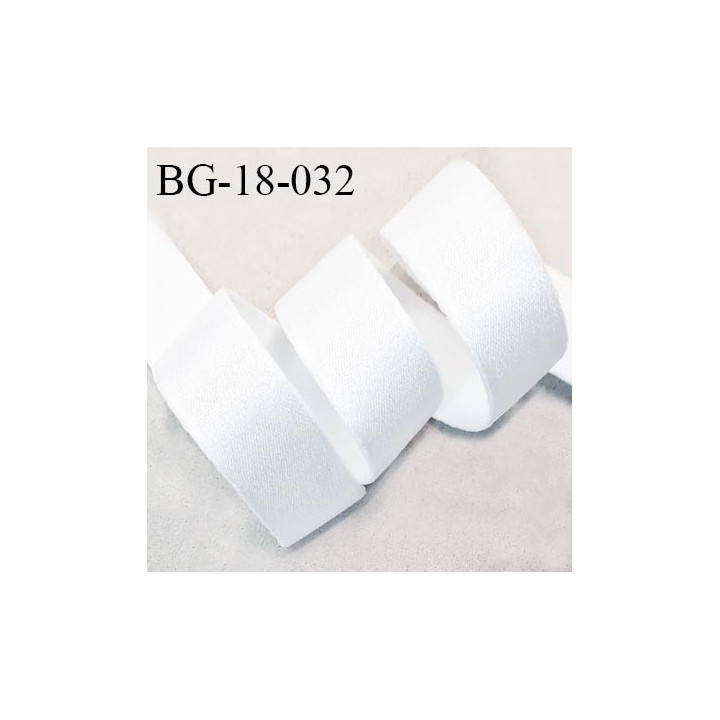 Devant bretelle 18 mm en polyamide attache bretelle rigide pour anneaux couleur blanc brillant haut de gamme prix au mètre