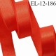 Elastique lingerie 12 mm haut de gamme couleur rouge orangé brillant bonne élasticité prix au mètre