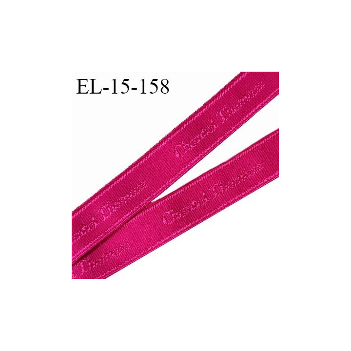 Elastique 15 mm lingerie haut de gamme inscription Chantal Thomas couleur rose largeur 15 mm fabriqué en France prix au mètre