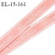 Elastique 15 mm lingerie haut de gamme inscription Chantal Thomas couleur rose pastel fabriqué en France prix au mètre