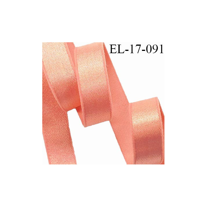Elastique 16 mm lingerie haut de gamme couleur melon brillant largeur 16 mm bonne élasticité prix au mètre