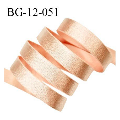 Devant bretelle 12 mm en polyamide attache bretelle rigide pour anneaux couleur beige doré brillant haut de gamme prix au mètre