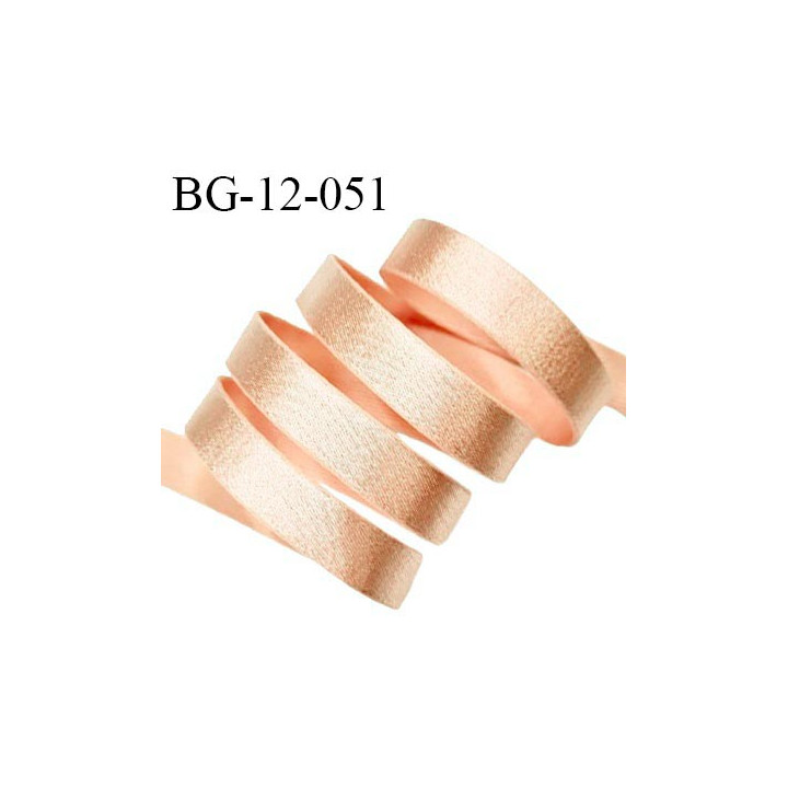 Devant bretelle 12 mm en polyamide attache bretelle rigide pour anneaux couleur beige doré brillant haut de gamme prix au mètre