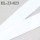 Elastique 22 mm lingerie haut de gamme couleur blanc bonne élasticité allongement +50% largeur 22 mm prix au mètre