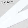 Elastique 22 mm lingerie haut de gamme couleur blanc bonne élasticité allongement +50% largeur 22 mm prix au mètre