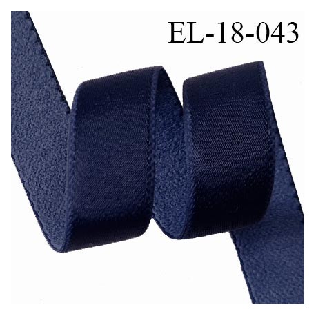 Elastique 18 mm lingerie haut de gamme fabriqué en France couleur bleu encre bonne élasticité prix au mètre
