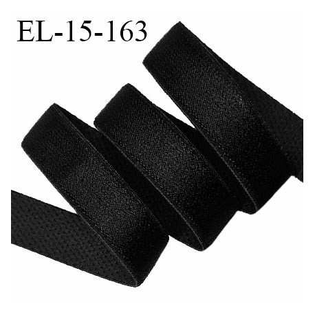 Elastique 15 mm lingerie haut de gamme fabriqué en France couleur noir bonne élasticité prix au mètre