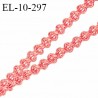 Elastique lingerie 10 mm haut de gamme couleur corail fabriqué en France largeur 10 mm allongement +50% prix au mètre