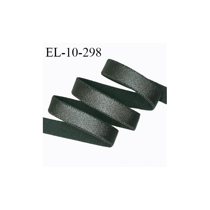 Elastique lingerie 10 mm haut de gamme couleur vert kaki foncé brillant bonne élasticité fabriqué en France prix au mètre