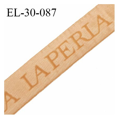 Elastique lingerie 32 mm couleur beige haut de gamme très doux au toucher largeur 32 mm allongement +130% prix au mètre