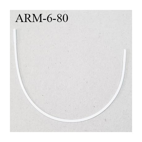 Armature 80 acier laqué blanc longueur total développé de l'armature 188 mm prix à la pièce