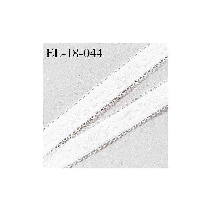 Elastique picot 18 mm lingerie haut de gamme couleur écru avec motifs fabriqué en France forte élasticité prix au mètre