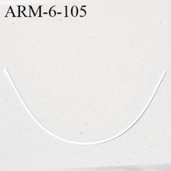 Armature 105 acier laqué blanc longueur total développé de l'armature 216 mm prix à la pièce