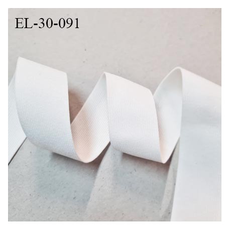 Elastique 30 mm plat très belle qualité lingerie et cuture couleur naturel fabriqué en Europe largeur 30 mm prix au mètre
