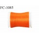 Bobine de fil 500 m mousse polyester n° 110 polyester couleur orange lumineux  longueur 500  mètres bobiné en France