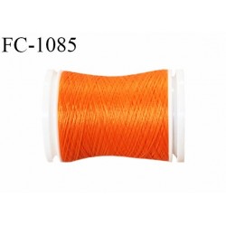 Bobine de fil 500 m mousse polyester n° 110 polyester couleur orange lumineux longueur 500 mètres bobiné en France