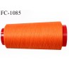 Cone 5000 m de fil mousse polyester fil n° 110 couleur orange lumineux cone de 5000 mètres bobiné en France