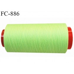 CONE de 1000 m de fil polyester fil n° 50 couleur anis longueur de 1000 mètres bobiné en France