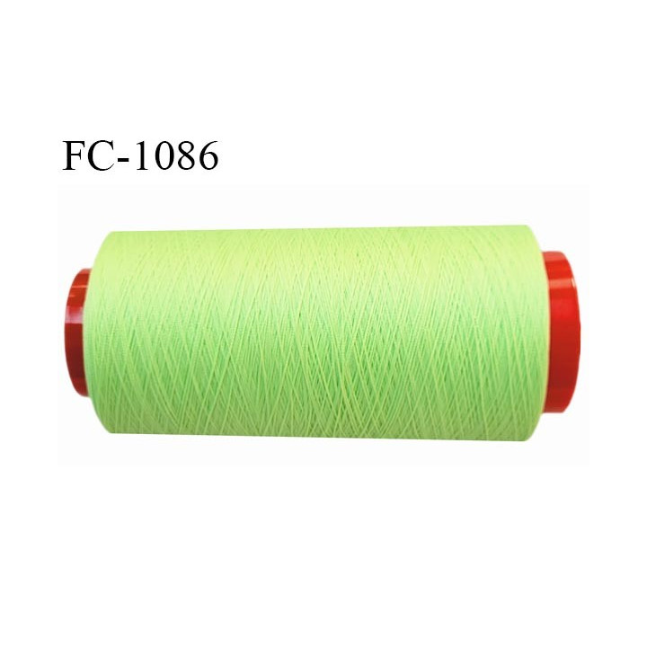 Cone de 5000 m fil mousse polyamide n° 120 couleur anis clair longueur de 5000 mètres bobiné en France