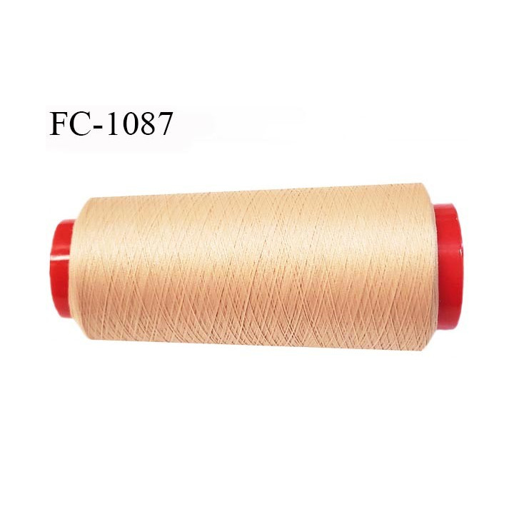 Cone de 2000 m fil mousse polyamide n° 120 couleur chair  longueur de 2000 mètres bobiné en France