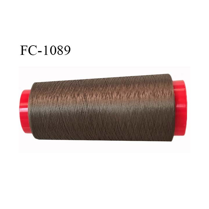 Cone 2000 m fil mousse polyester n°110 couleur café bronze longueur 2000 mètres bobiné en France