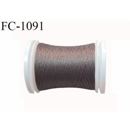 Bobine  500 m mousse polyester n° 160 polyester couleur café longueur 500  mètres bobiné en France