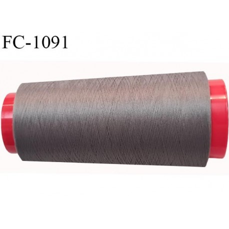 Cone 1000 m fil mousse polyester n°160 couleur café longueur 1000 mètres bobiné en France