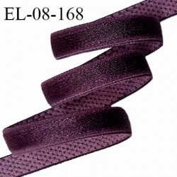 Elastique 8 mm lingerie haut de gamme couleur prune fabriqué France grande marque largeur 8 mm allongement +80% prix au mètre