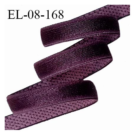 Elastique 8 mm lingerie haut de gamme couleur prune fabriqué France grande marque largeur 8 mm allongement +80% prix au mètre