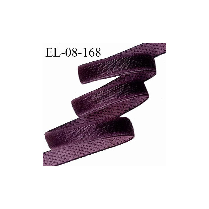 Elastique 8 mm lingerie haut de gamme couleur prune fabriqué France grande marque largeur 8 mm allongement +80% prix au mètre