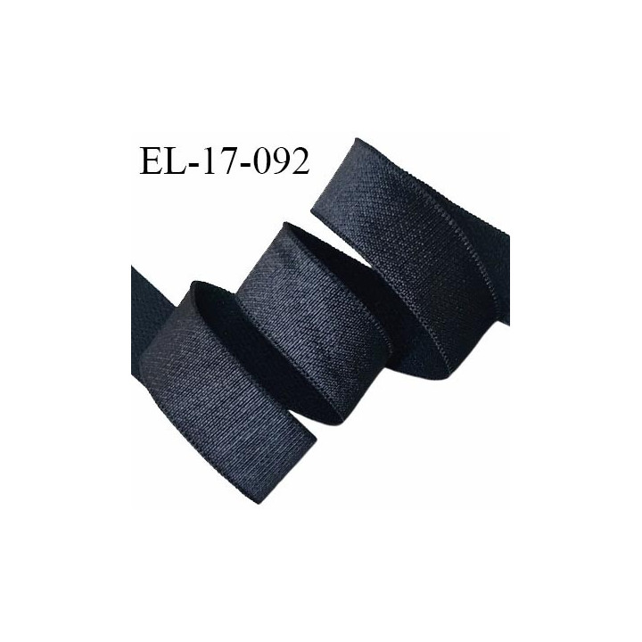 Elastique 16 mm lingerie haut de gamme couleur gris brillant sur une face et douce style velours sur l'autre prix au mètre