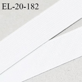 Elastique 20 mm plat brodé très belle qualité couleur naturel élastique souple allongement +120% largeur 20 mm prix au mètre