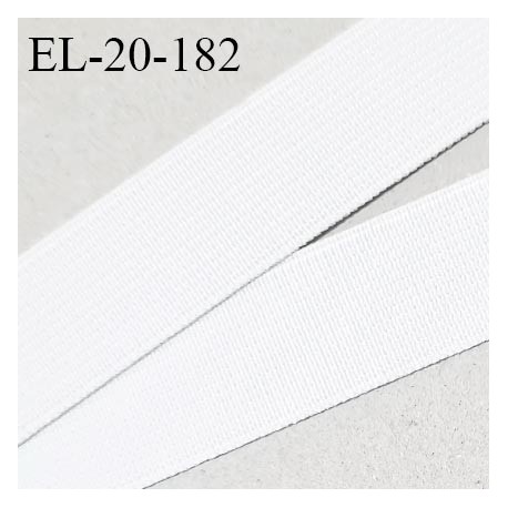 Elastique 20 mm plat brodé très belle qualité couleur naturel élastique souple allongement +120% largeur 20 mm prix au mètre