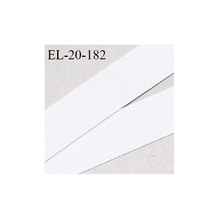 Elastique 20 mm plat brodé très belle qualité couleur naturel élastique souple allongement +120% largeur 20 mm prix au mètre