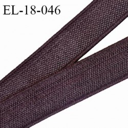 Elastique 18 mm plat brodé très belle qualité couleur marron élastique souple allongement +150% largeur 18 mm prix au mètre