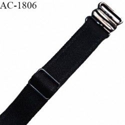 Bretelle lingerie SG 16 mm très haut de gamme couleur noir avec 1 barrette et 1 boucle clip longueur 40 cm prix à l'unité