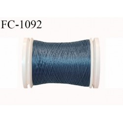 Bobine 500 m mousse polyester n° 110 polyester couleur bleu tempête longueur 500 mètres bobiné en France